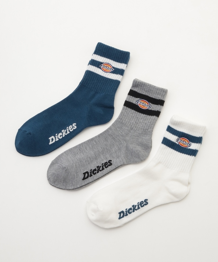 オフプライスストア(ファッショングッズ)(OFF PRICE STORE(Fashion Goods))のDickies（ディッキーズ） 3PAIRS　PACK　ロゴ刺繍クオーターソックス ミックス(999)