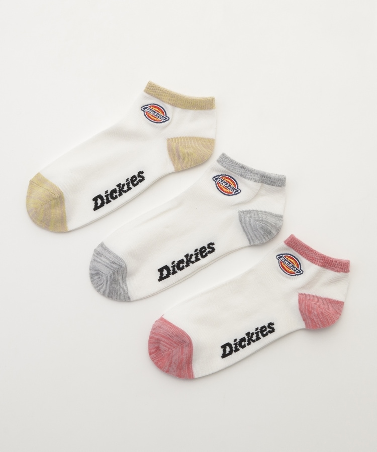 オフプライスストア(ファッショングッズ)(OFF PRICE STORE(Fashion Goods))のDickies（ディッキーズ） 3PAIRS　PACK　ロゴ刺繍アンクルソックス ミックス(999)