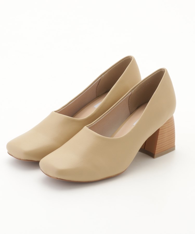 オフプライスストア(ファッショングッズ)(OFF PRICE STORE(Fashion Goods))のEVOL（イーボル） スクエアトゥパンプス ベージュ(052)