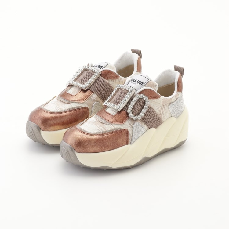 オフプライスストア(ファッショングッズ)(OFF PRICE STORE(Fashion Goods))のMUUM (ムーム） ビジュー付き厚底スニーカー スニーカー