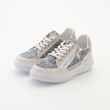 オフプライスストア(ファッショングッズ)(OFF PRICE STORE(Fashion Goods))のMUUM (ムーム） サイドジップ厚底スニーカー ブルー(091)