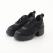 オフプライスストア(ファッショングッズ)(OFF PRICE STORE(Fashion Goods))のMUUM (ムーム） 厚底ヒールスニーカー ブラック(019)