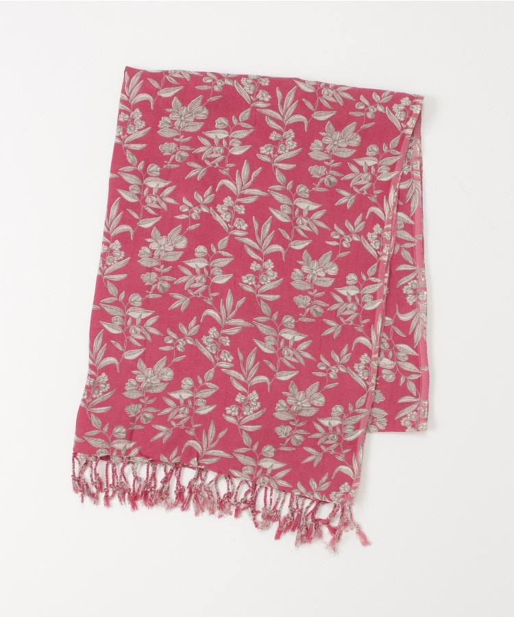 オフプライスストア(ファッショングッズ)(OFF PRICE STORE(Fashion Goods))のshesay（シセイ） リネン花柄ストール ピンク(072)