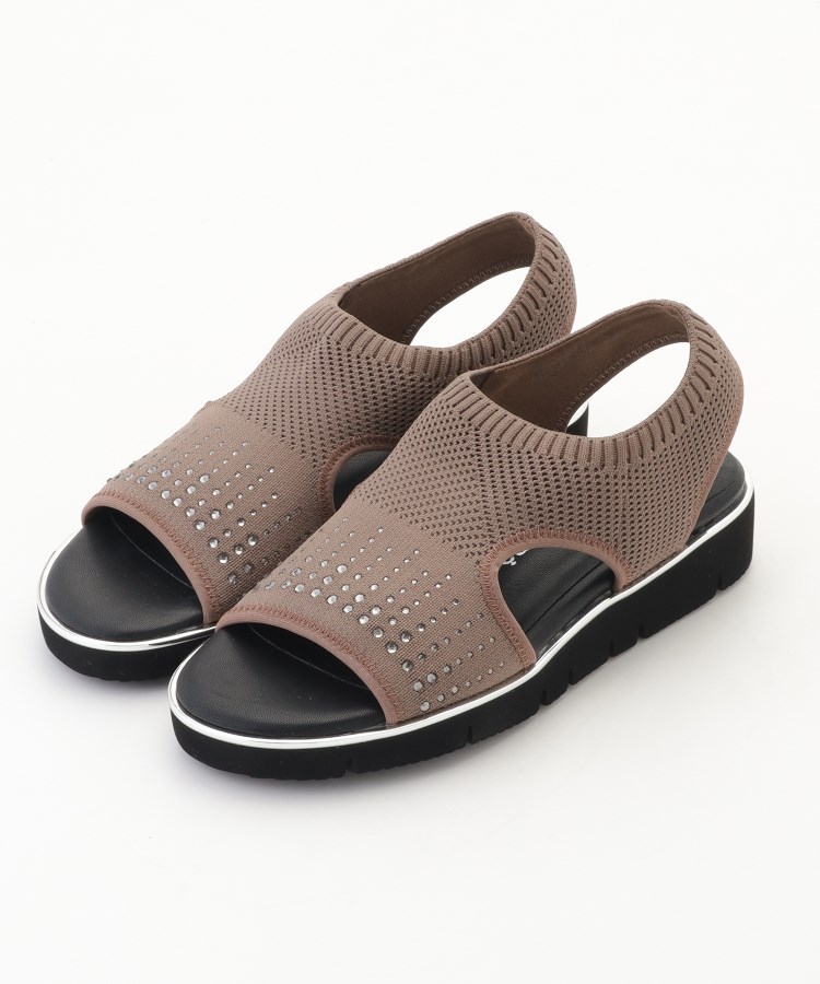 オフプライスストア(ファッショングッズ)(OFF PRICE STORE(Fashion Goods))のcava cava（サヴァサヴァ） ストーン付きサンダル【SALE/セール/オフプライス/カジュアル/デイリー/トレンド】 ブラウン(043)