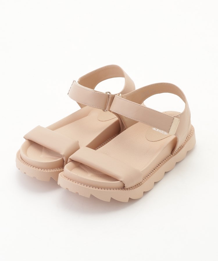 オフプライスストア(ファッショングッズ)(OFF PRICE STORE(Fashion Goods))のｂｙあしながおじさん（バイアシナガオジサン） Ｗクラスプフラットサンダル ピンクベージュ(067)