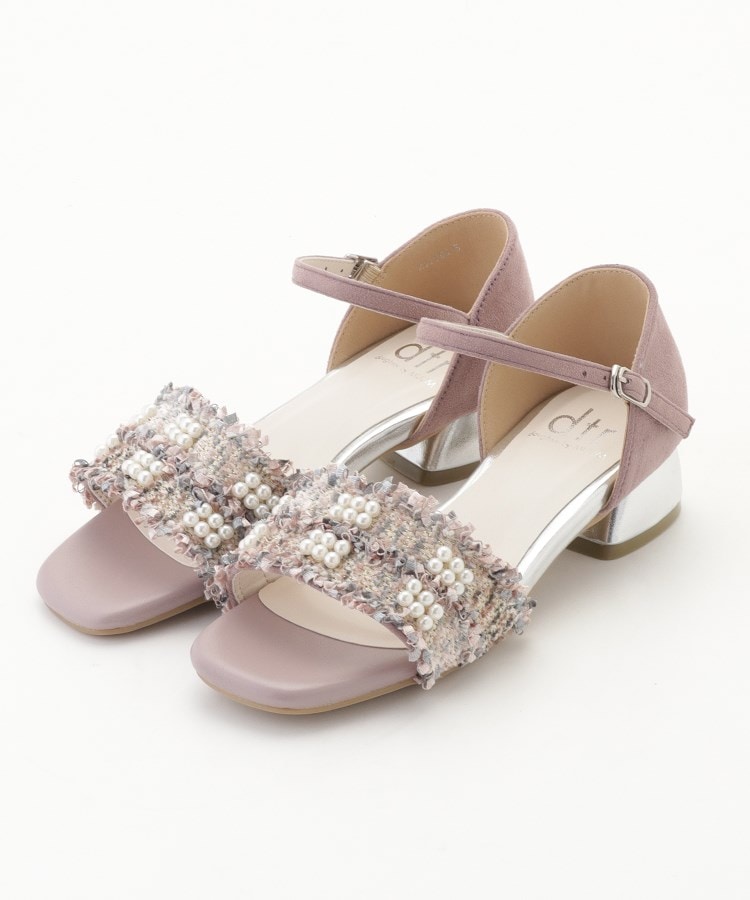 オフプライスストア(ファッショングッズ)(OFF PRICE STORE(Fashion Goods))のdtr doughter by MUUM（ディーティーアール ドーターバイムーム） ツイードサンダル パープル(081)