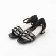 オフプライスストア(ファッショングッズ)(OFF PRICE STORE(Fashion Goods))のdtr doughter by MUUM（ディーティーアール ドーターバイムーム） ツイードサンダル ブラック(019)