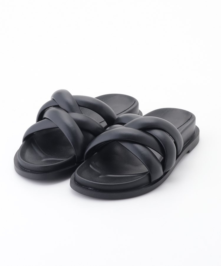オフプライスストア(ファッショングッズ)(OFF PRICE STORE(Fashion Goods))のHeart Action（ハートアクション） クロスベルトフラットサンダル【SALE/セール/カジュアル/デイリー/トレンド/スポーティースタイル】 ブラック(019)