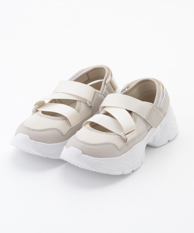 オフプライスストア(ファッショングッズ)(OFF PRICE STORE(Fashion Goods))のsoar（ソア） クロスベルトスニーカー ベージュ(052)