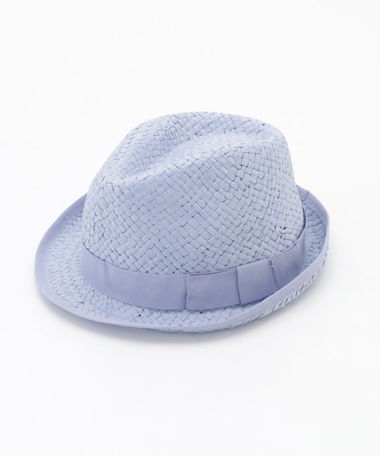 オフプライスストア(ファッショングッズ)(OFF PRICE STORE(Fashion Goods))のSHIGEMATSU（シゲマツ） ペーパーブレードリボン付きハット ブルー(091)