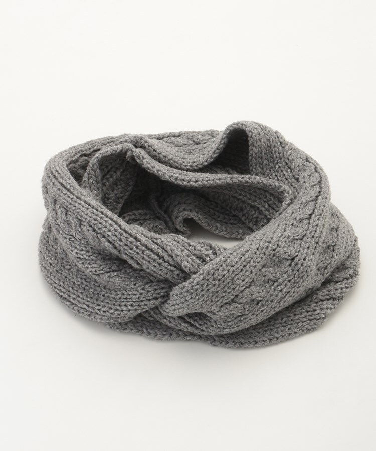 オフプライスストア(ファッショングッズ)(OFF PRICE STORE(Fashion Goods))のSHIGEMATSU（シゲマツ） らせん編みスヌード グレー(012)