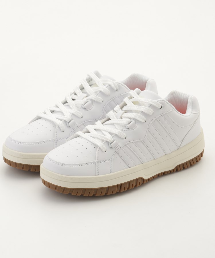 オフプライスストア(ファッショングッズ)(OFF PRICE STORE(Fashion Goods))のK・SWISS（ケイ・スイス） レースアップローカットスニーカー【SALE/カジュアル/デイリー/トレンド/ストリート/スポーティースタイル】 アイボリー(004)