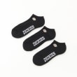 オフプライスストア(ファッショングッズ)(OFF PRICE STORE(Fashion Goods))のDickies（ディッキーズ） 3PAIRS　PACK　ロゴ刺繍アンクルソックス ブラック(999)