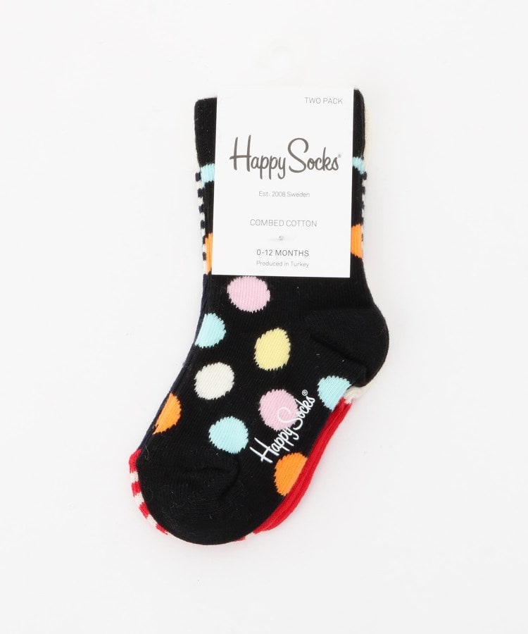 オフプライスストア(ファッショングッズ)(OFF PRICE STORE(Fashion Goods))のHappy Socks 配色ドット／ボーダーソックス 2P4