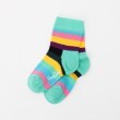 オフプライスストア(ファッショングッズ)(OFF PRICE STORE(Fashion Goods))のHappy Socks マルチボーダー柄ソックス グリーン(352)