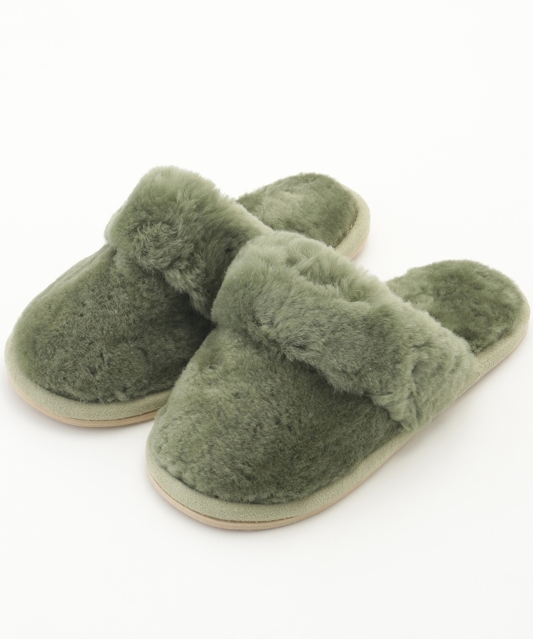 オフプライスストア(ファッショングッズ)(OFF PRICE STORE(Fashion Goods))のSheep House（シープハウス） ムートンスリッパ グリーン(023)