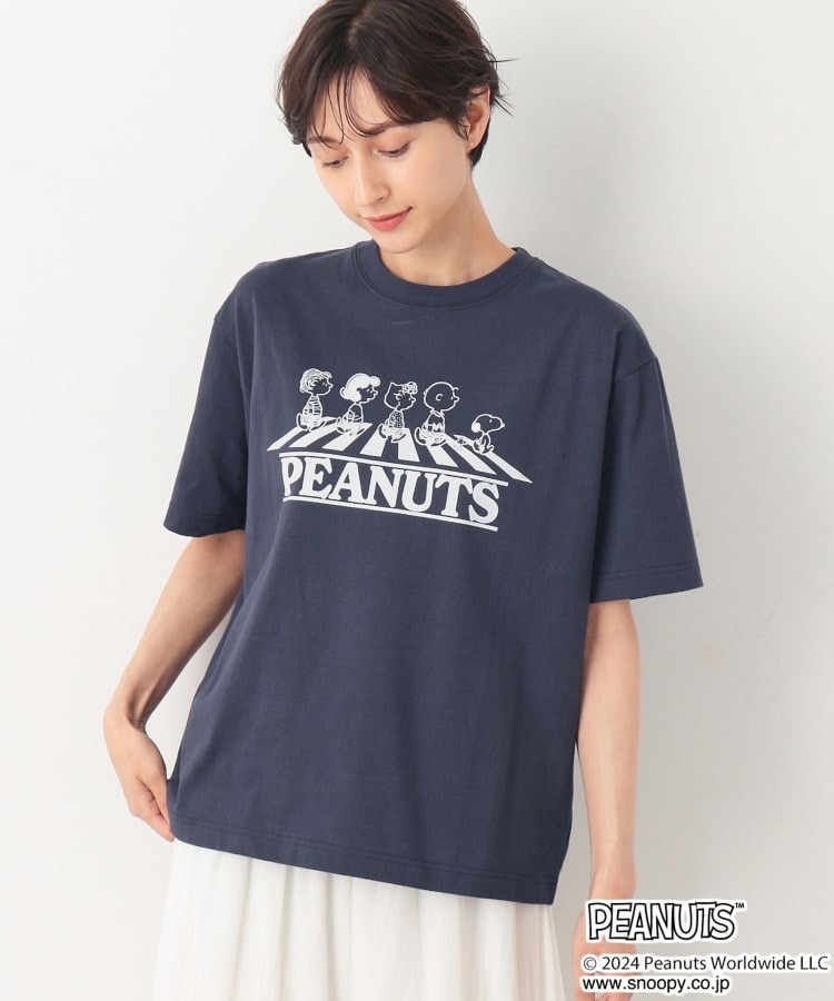 デッサン（ユニセックス）(Dessin(UNISEX))の【ユニセックス】Dessin×PEANUTS Tシャツ ネイビー(094)