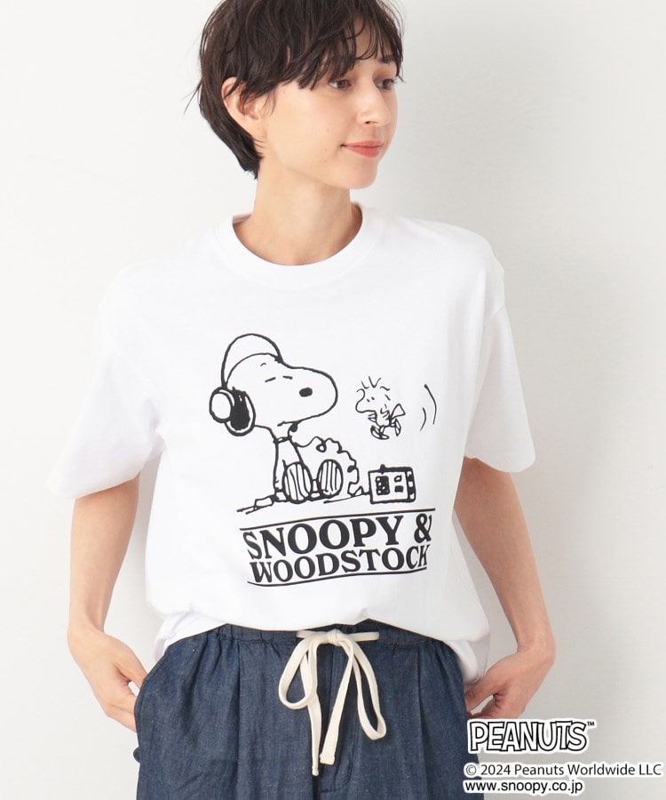 デッサン（ユニセックス）(Dessin(UNISEX))の【ユニセックス】Dessin×PEANUTS Tシャツ ホワイト(001)