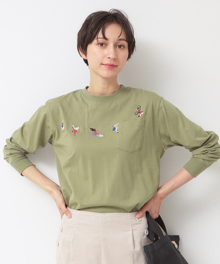 楽天市場】カットソートップス 刺繍【おさんぽ刺繍 ゆるTシャツ