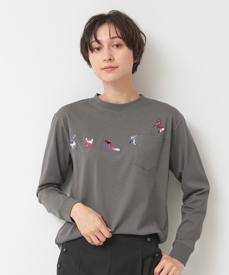 ユニセックス】スポーツモチーフ刺繍ロンT(カットソー ユニセックス】スポーツモチーフ刺繍ロンT(カットソー