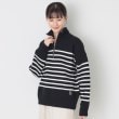 デッサン（ユニセックス）(Dessin(UNISEX))の【ユニセックス・洗える】ハーフジップボーダーニット1