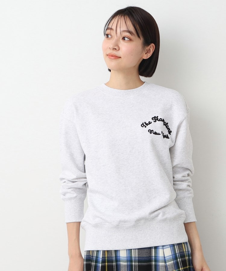 デッサン（ユニセックス）(Dessin(UNISEX))の【ユニセックス】チェーン刺繍スウェット ライトグレー(011)