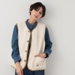 デッサン（ユニセックス）(Dessin(UNISEX))の【ユニセックス】ボタン付きボアベスト アイボリー(004)