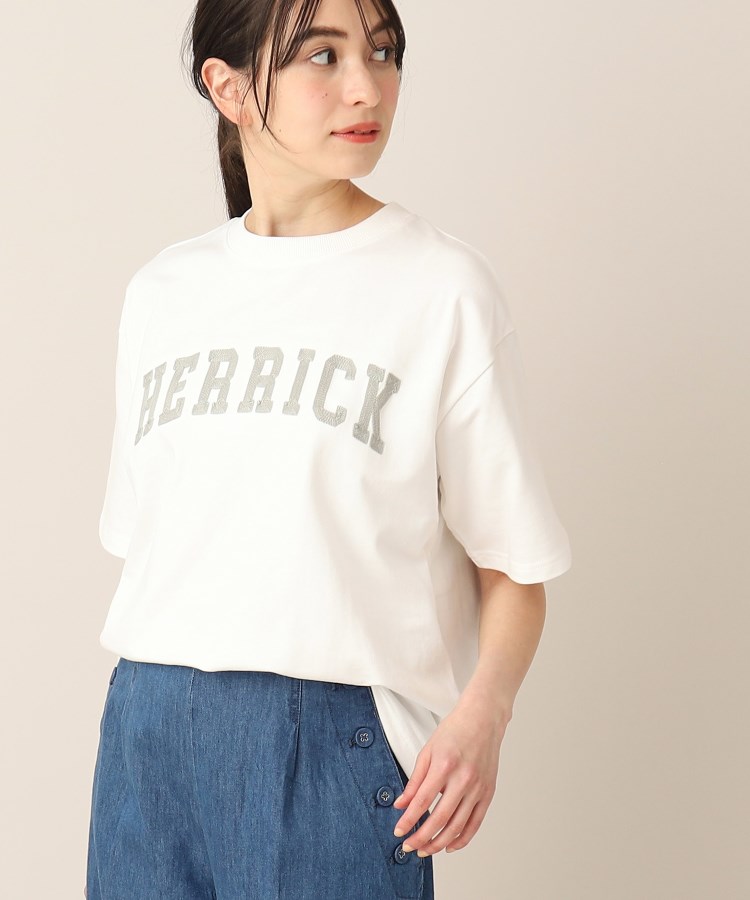 デッサン（ユニセックス）(Dessin(UNISEX))の【ユニセックス・洗える】ロゴ刺繍Tシャツ1