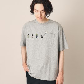 デッサン（ユニセックス）(Dessin(UNISEX))の【ユニセックス】ピープル刺繍Tシャツ
