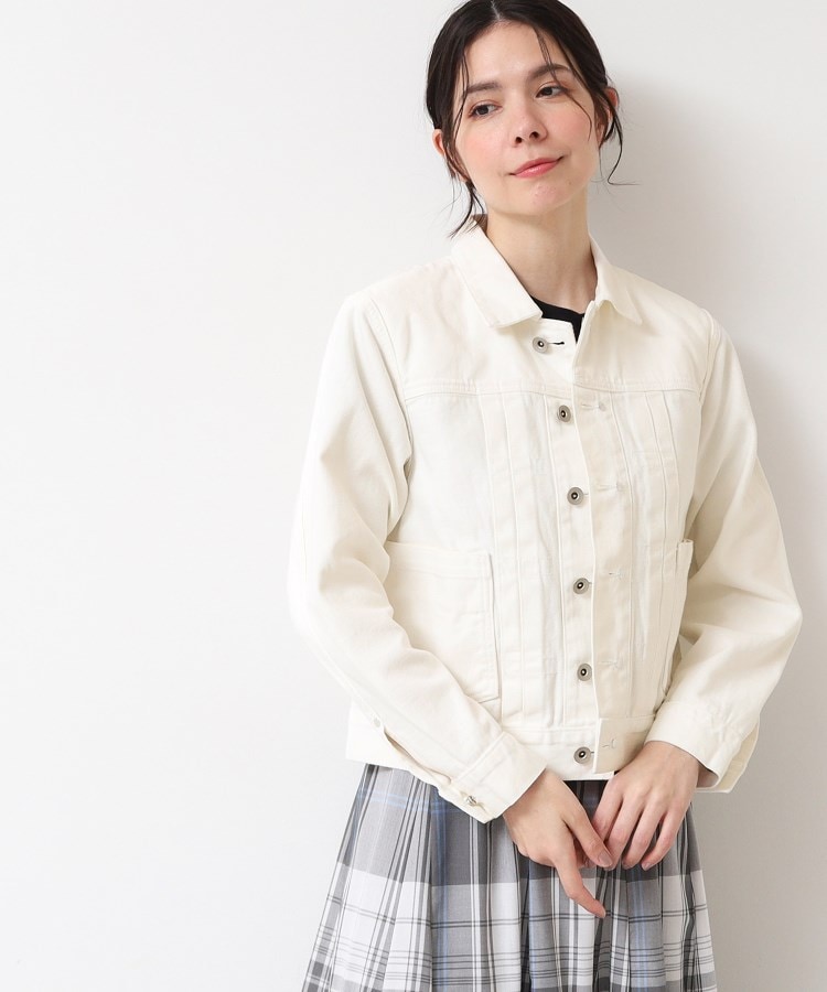 デッサン（ユニセックス）(Dessin(UNISEX))の【リバーシブル・ユニセックス】デニムジャケット ホワイト(002)