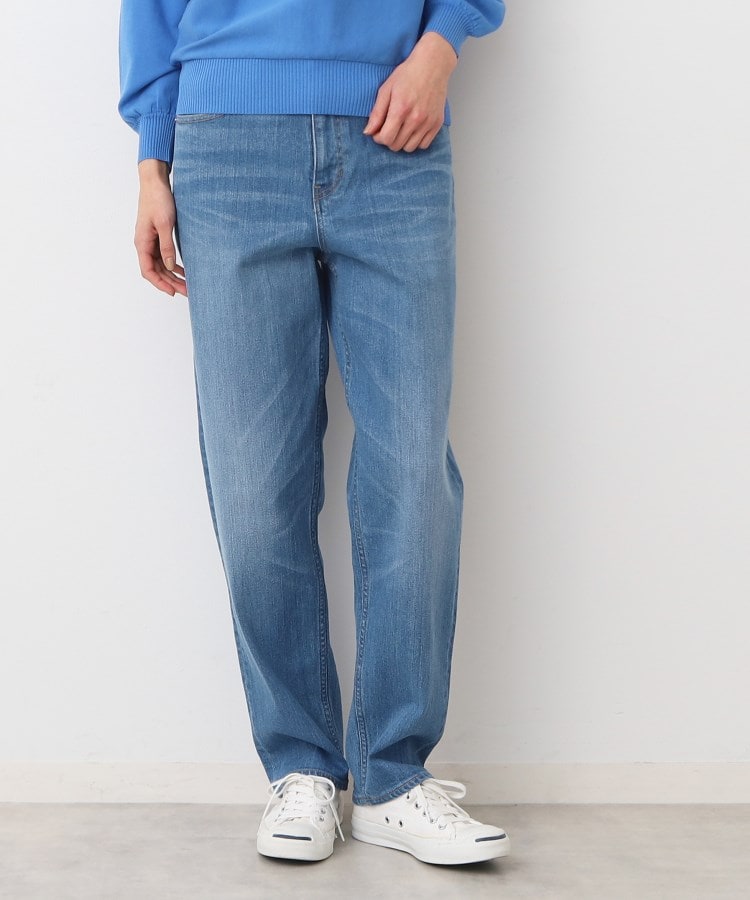 デッサン（ユニセックス）(Dessin(UNISEX))の【ユニセックス・洗える】テーパードデニムパンツ ブルー(091)