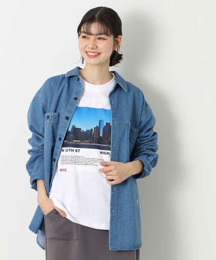 デッサン（ユニセックス）(Dessin(UNISEX))の【ユニセックス・洗える】フォトプリントロングスリーブTシャツ アイボリー(004)