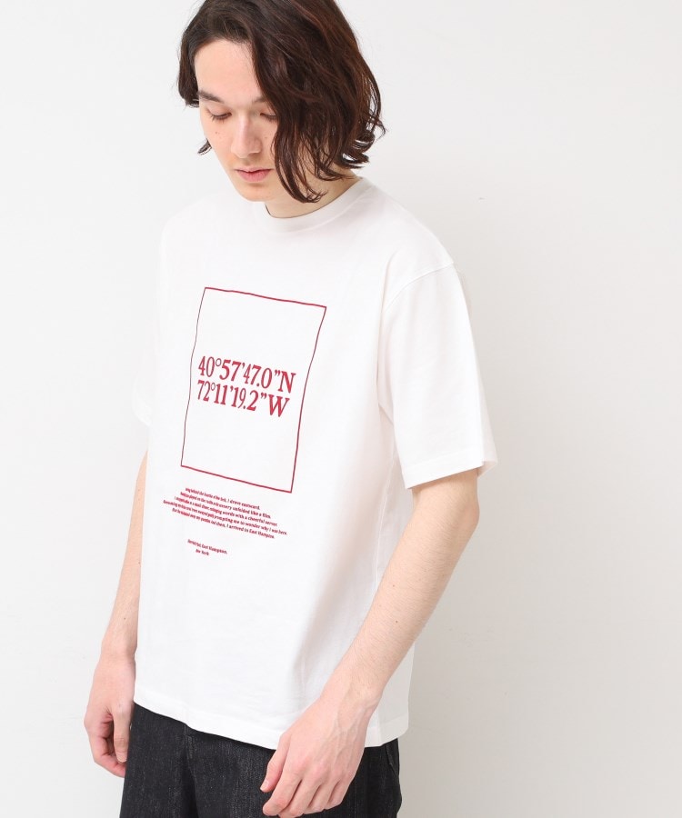 デッサン（ユニセックス）(Dessin(UNISEX))の座標プリントTシャツ ホワイト(001)