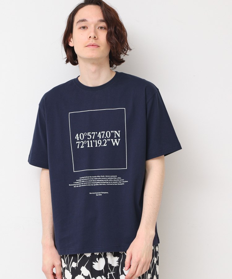 デッサン（ユニセックス）(Dessin(UNISEX))の座標プリントTシャツ ネイビー(094)