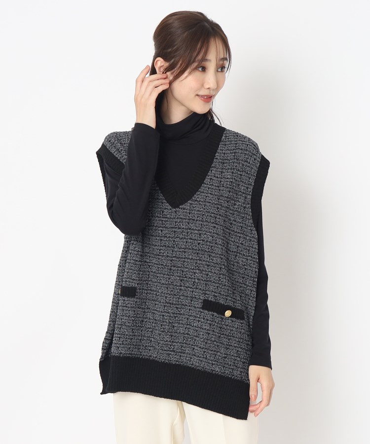 24AW】MENS インレイジャージー ベスト サックス 071444008