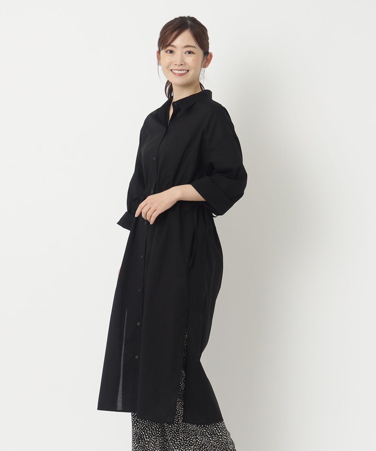 羽織りにおすすめ・シアー素材】ウエストドロストシャツ 羽織りにおすすめ・シアー素材】ウエストドロストシャツ