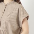 ヨリモ(YORIMO)の【秋色ストライプ】バンドカラーブザムシャツ5