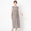 ヨリモ(YORIMO)の【大人のフラワープリント】小花柄フレンチワンピース ブラウン(043)