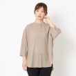 ヨリモ(YORIMO)の【体型カバーにもおすすめ】バンドカラードルマンブラウス ベージュ(052)