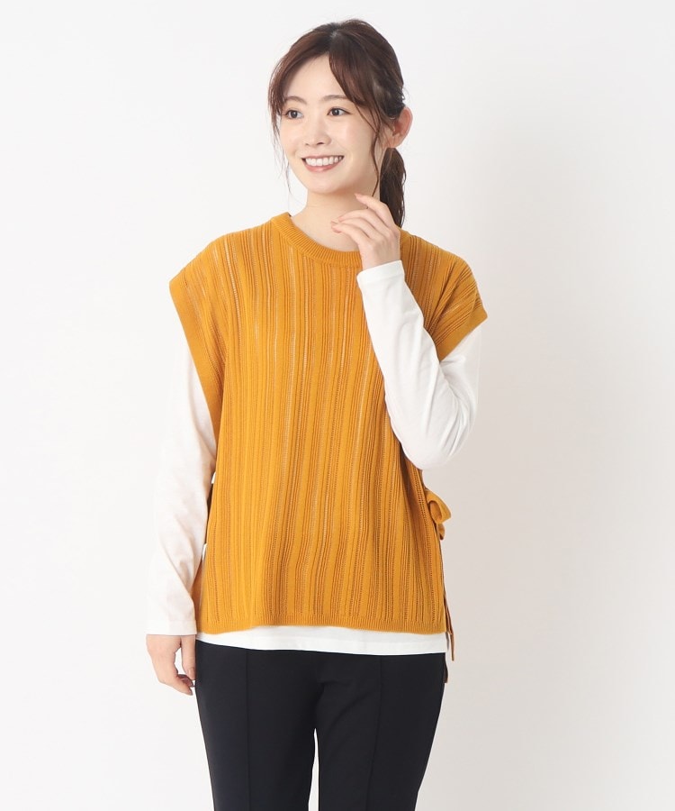 ヨリモ(YORIMO)の【セットアイテム】Tシャツ＆ニットベストセット イエロー(032)