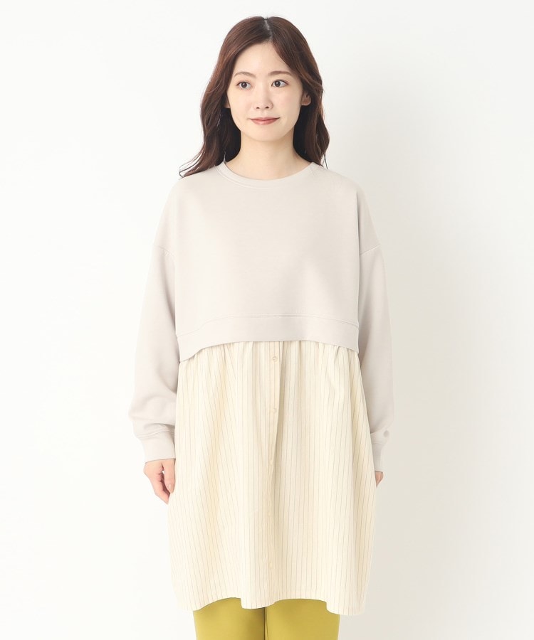 ヨリモ(YORIMO)の【一枚でサマになる】着こなし簡単！ストライプドッキングチュニック1