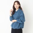 ヨリモ(YORIMO)の【ボリューム感の衿が可愛い】パーカー風プルオーバー ブルー(092)