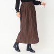 ヨリモ(YORIMO)の【穿き心地ラクチン】ジャージのプリーツスカート ブラウン(043)