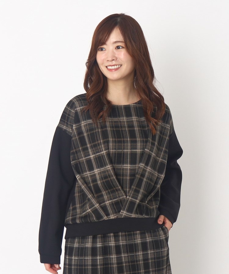 ヨリモ(YORIMO)の【1枚でサマになる】チェックドッキングプルオーバー ブラック(019)
