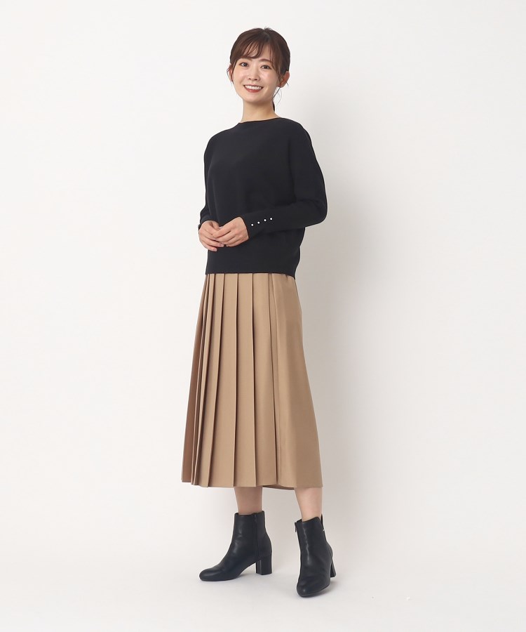 ヨリモ(YORIMO)の【洗える・ウエストゴム仕様】ワイドプリーツスカート13