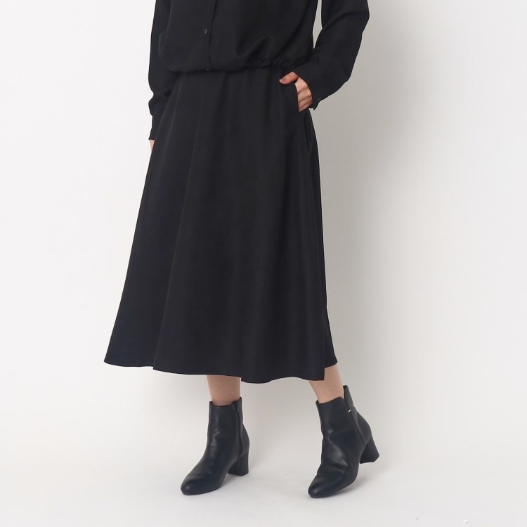 ヨリモ(YORIMO)の【洗える・セットアップ可】フェイクスエード フレアスカート マキシ・ロングスカート