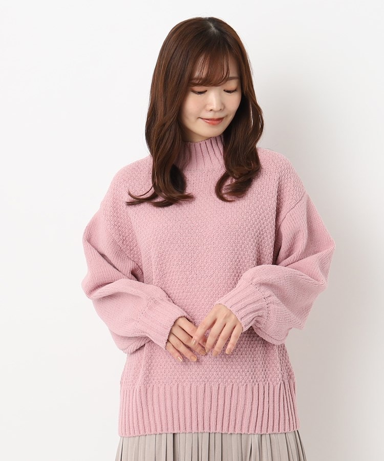 ふっくら気持ちいい】鹿の子編みニット(ニット/セーター ふっくら気持ちいい】鹿の子編みニット(ニット/セーター