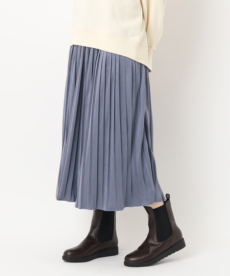 ヨリモ(YORIMO)の【ウエストゴム】フェイクスエードプリーツスカート14