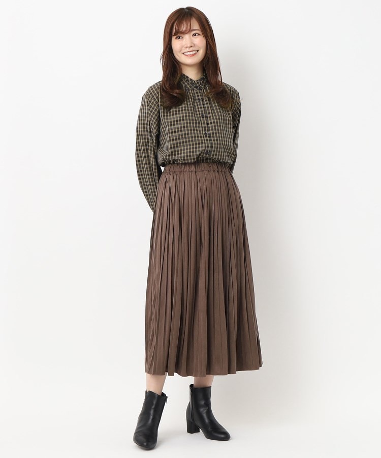 ヨリモ(YORIMO)の【秋色ストライプ柄】スタンドフリルブラウス16