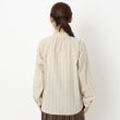 ヨリモ(YORIMO)の【秋色ストライプ柄】スタンドフリルブラウス3